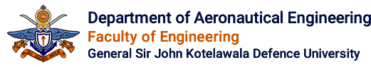 Department of Aeronautical Engineering - Faculty of Engineering, KDU